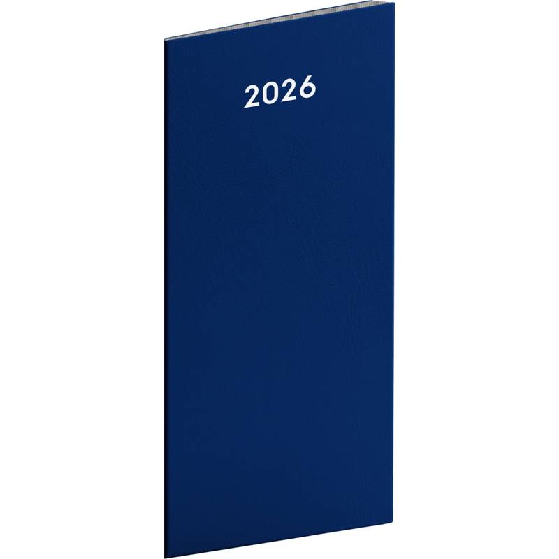 NOTIQUE Vreckový diár Modrý 2026, plánovací mesačný, 8 x 18 cm NOTIQUE Vreckový diár Modrý 2026, plánovací mesačný, 8 x 18 cm