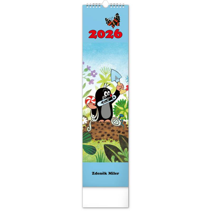 NOTIQUE Nástěnný kalendář Krtek CZ/SK 2026, 12 x 48 cm NOTIQUE Nástěnný kalendář Krtek CZ/SK 2026, 12 x 48 cm