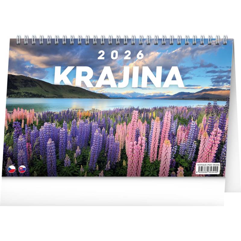 NOTIQUE Stolní kalendář Země CZ/SK 2026, 23,1 x 14,5 cm NOTIQUE Stolní kalendář Země CZ/SK 2026, 23,1 x 14,5 cm