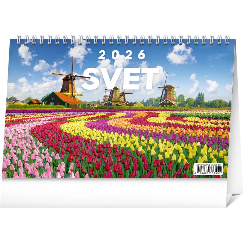 NOTIQUE Stolový kalendár Svet 2026, 23,1 x 14,5 cm NOTIQUE Stolový kalendár Svet 2026, 23,1 x 14,5 cm