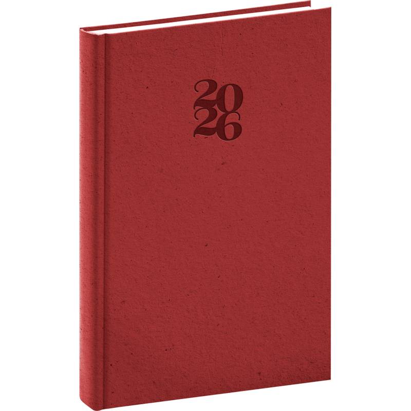 NOTIQUE Denný diár Essenza 2026, čerešňa, 15 x 21 cm NOTIQUE Denný diár Essenza 2026, čerešňa, 15 x 21 cm