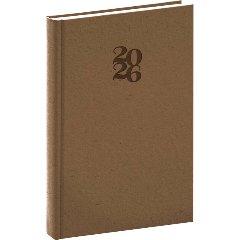 NOTIQUE Denný diár Essenza 2026, oriešok, 15 x 21 cm NOTIQUE Denný diár Essenza 2026, oriešok, 15 x 21 cm