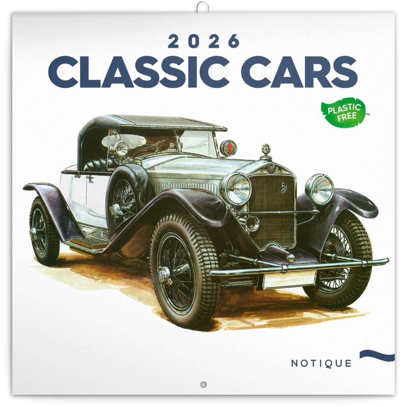 NOTIQUE Poznámkový kalendář Classic Cars – Václav Zapadlík 2026, 30 x 30 cm NOTIQUE Poznámkový kalendář Classic Cars – Václav Zapadlík 2026, 30 x 30 cm