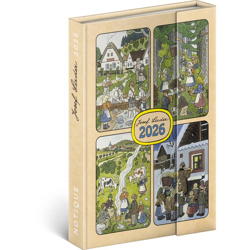 NOTIQUE Týždenný magnetický diár Josef Lada 2026, 11 x 16 cm NOTIQUE Týždenný magnetický diár Josef Lada 2026, 11 x 16 cm