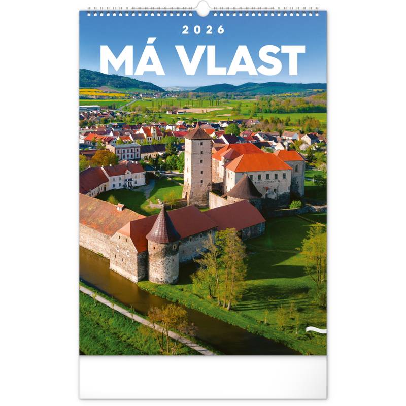 NOTIQUE Nástěnný kalendář Má vlast CZ 2026, 33 x 46 cm NOTIQUE Nástěnný kalendář Má vlast CZ 2026, 33 x 46 cm