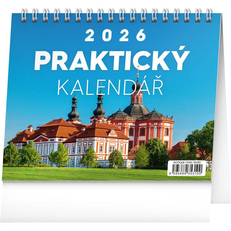 NOTIQUE Stolní kalendář Praktický kalendář s citáty CZ 2026, 16,5 x 13 cm NOTIQUE Stolní kalendář Praktický kalendář s citáty CZ 2026, 16,5 x 13 cm