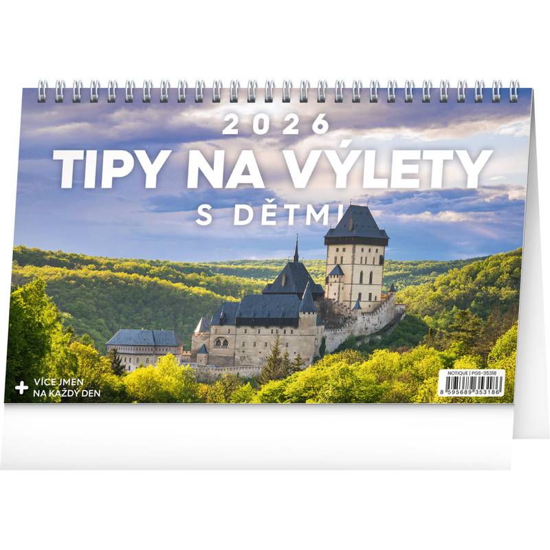 NOTIQUE Stolní kalendář Tipy na výlety s dětmi CZ 2026, 23,1 x 14,5 cm NOTIQUE Stolní kalendář Tipy na výlety s dětmi CZ 2026, 23,1 x 14,5 cm