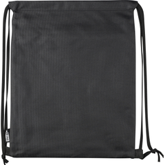 Batoh se stahovací šňůrkou z rPET polyesteru (600D) Auri, černá Batoh se stahovací šňůrkou z rPET polyesteru (600D) Auri, černá