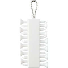 Sada golfových odpališť z recyklovaného ABS Aveline, bílá Sada golfových odpališť z recyklovaného ABS Aveline, bílá