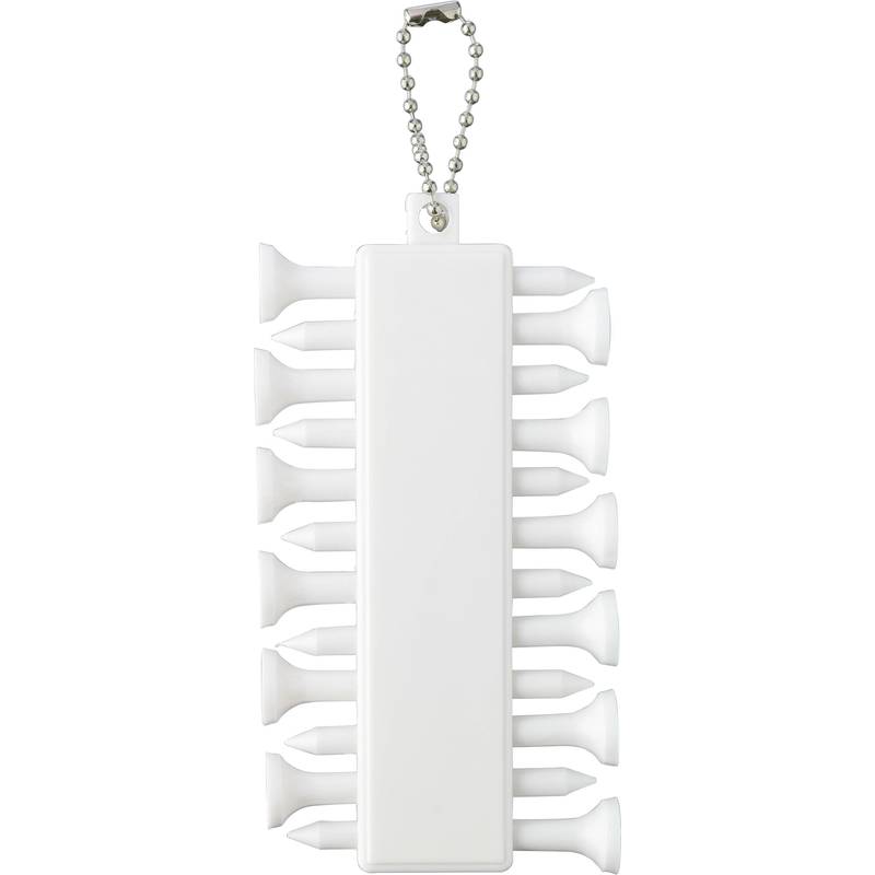 Sada golfových odpališť z recyklovaného ABS Aveline, biela Sada golfových odpališť z recyklovaného ABS Aveline, biela