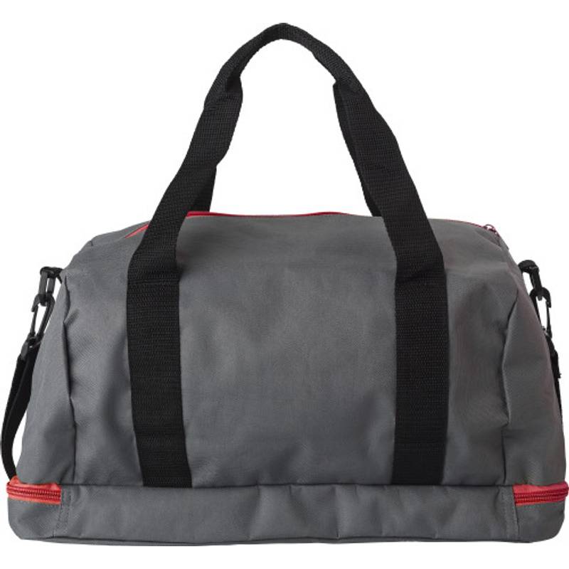 Polyesterová (600D) športová taška, červená Polyesterová (600D) športová taška, červená