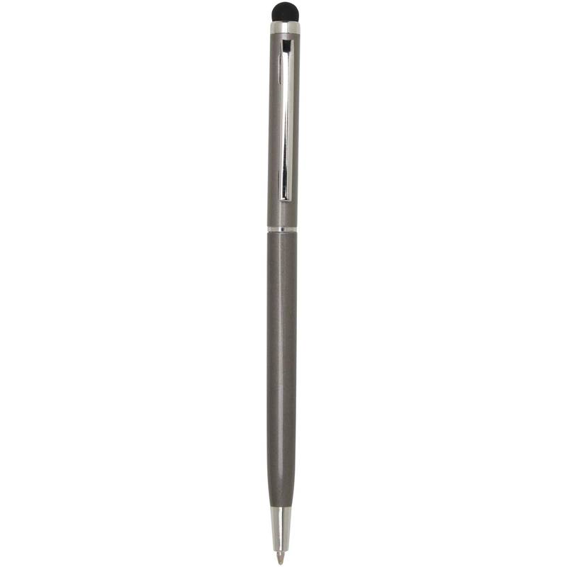Ore aluminium ballpoint pen with stylus, šedá Titan Ore aluminium ballpoint pen with stylus, šedá Titan