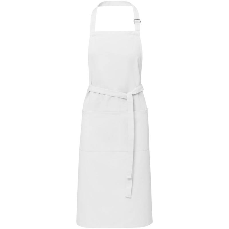 Zástera Andrea 240 g/m² s nastaviteľným krčným popruhom, biela Zástera Andrea 240 g/m² s nastaviteľným krčným popruhom, biela