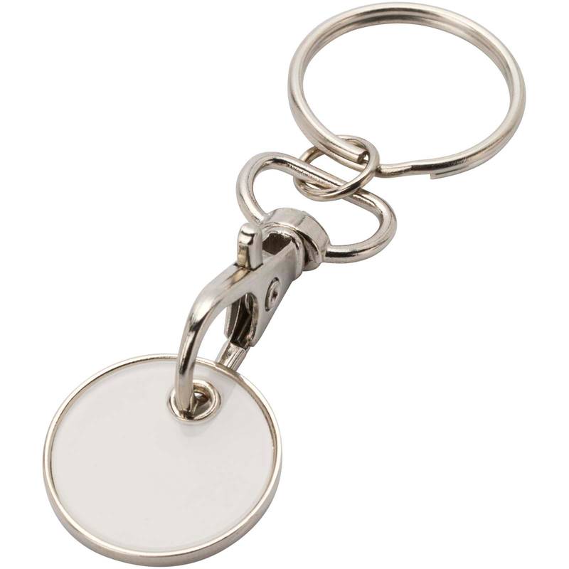 Kľúčenka so žetónom do vozíka Rory, biela Kľúčenka so žetónom do vozíka Rory, biela