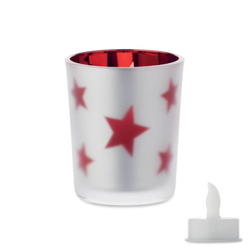 LED čajová sviečka, červená LED čajová sviečka, červená