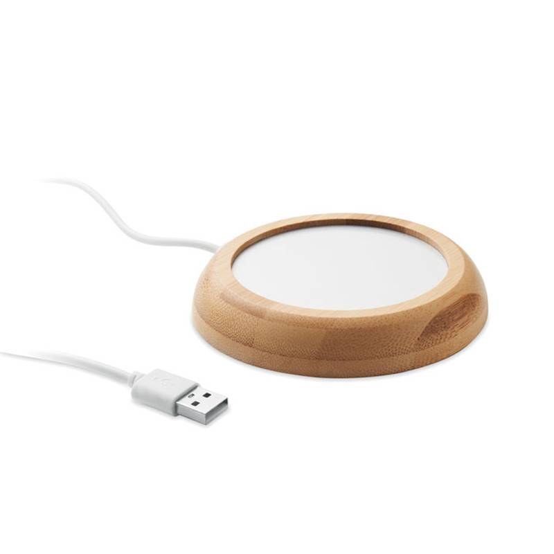 Bambusový USB ohřívač hrnků, hnědá Wood Bambusový USB ohřívač hrnků, hnědá Wood