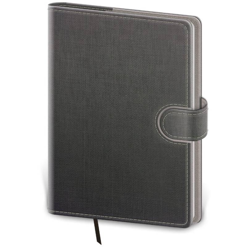 Denný diár B6 Flip šedo/sivý, 2026 Denný diár B6 Flip šedo/sivý, 2026