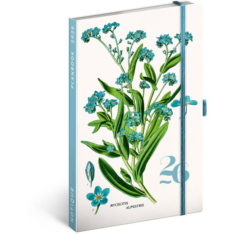 NOTIQUE Planbook diár/notes Herbár 2026, 13 x 21 cm NOTIQUE Planbook diár/notes Herbár 2026, 13 x 21 cm