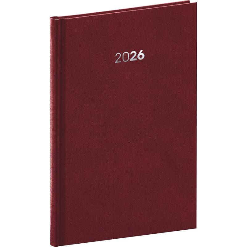 NOTIQUE Týždenný diár Balakon 2026, bordový, 15 x 21 cm NOTIQUE Týždenný diár Balakon 2026, bordový, 15 x 21 cm