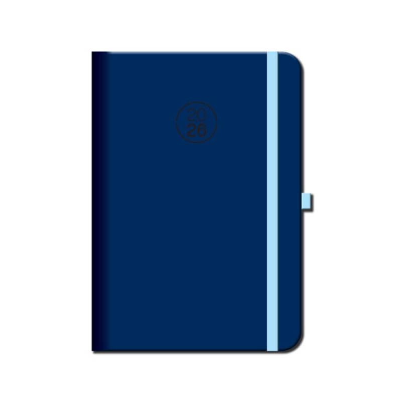 DENNÝ DIÁR A5 FLORENCIA NAVY S GUMKOU 2026 DENNÝ DIÁR A5 FLORENCIA NAVY S GUMKOU 2026