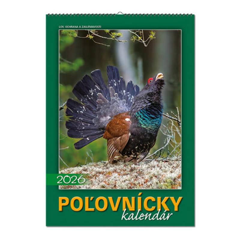 Nástenný Kalendár Poľovnícky 340x485mm,2026 Nástenný Kalendár Poľovnícky 340x485mm,2026