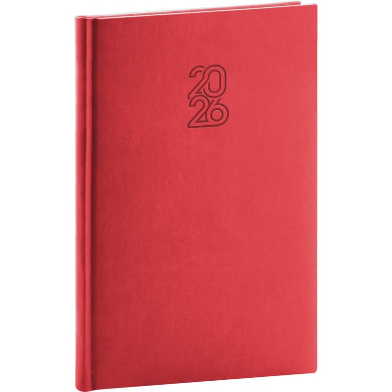 NOTIQUE Týdenní diář Aprint 2026, červený, 15 x 21 cm NOTIQUE Týdenní diář Aprint 2026, červený, 15 x 21 cm