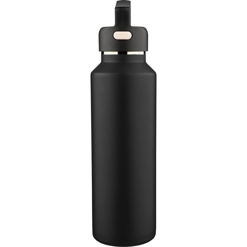 Dvojstenná fľaša z recyklovaného nerezu (600 ml) Mace, čierna Dvojstenná fľaša z recyklovaného nerezu (600 ml) Mace, čierna