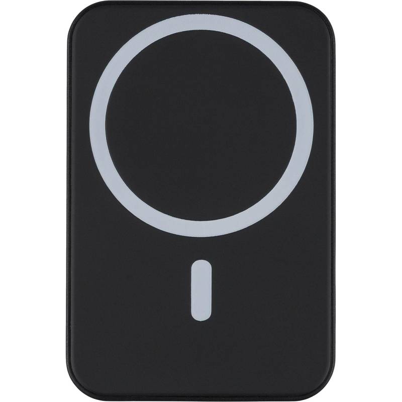 Bezdrôtová nabíjačka a powerbanka Miren, čierna Bezdrôtová nabíjačka a powerbanka Miren, čierna
