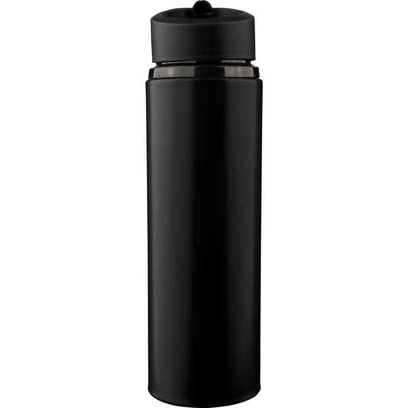 Fľaša na pitie z recyklovaného nerezu (500 ml) Zeno, čierna Fľaša na pitie z recyklovaného nerezu (500 ml) Zeno, čierna