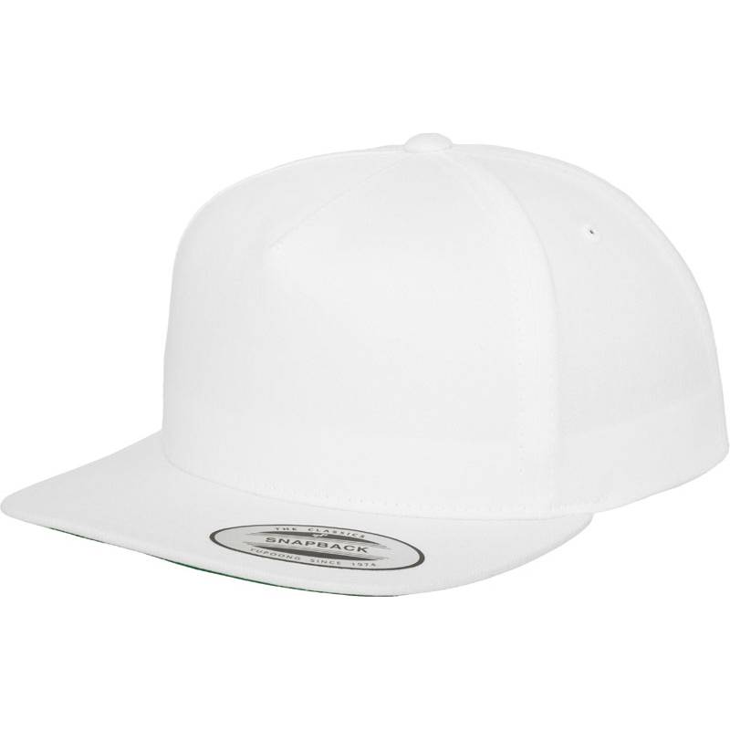 Flexfit | 6007, 5 panelová Snapback šiltovka, biela Flexfit | 6007, 5 panelová Snapback šiltovka, biela