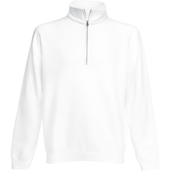 F.O.L. | Premium Zip Neck Sweat, Mikina s 1/4 zipem, bílá, S F.O.L. | Premium Zip Neck Sweat, Mikina s 1/4 zipem, bílá, S