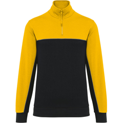 Kariban | WK404, Pracovní mikina s 1/4 zipem, černá - žlutá, XS Kariban | WK404, Pracovní mikina s 1/4 zipem, černá - žlutá, XS