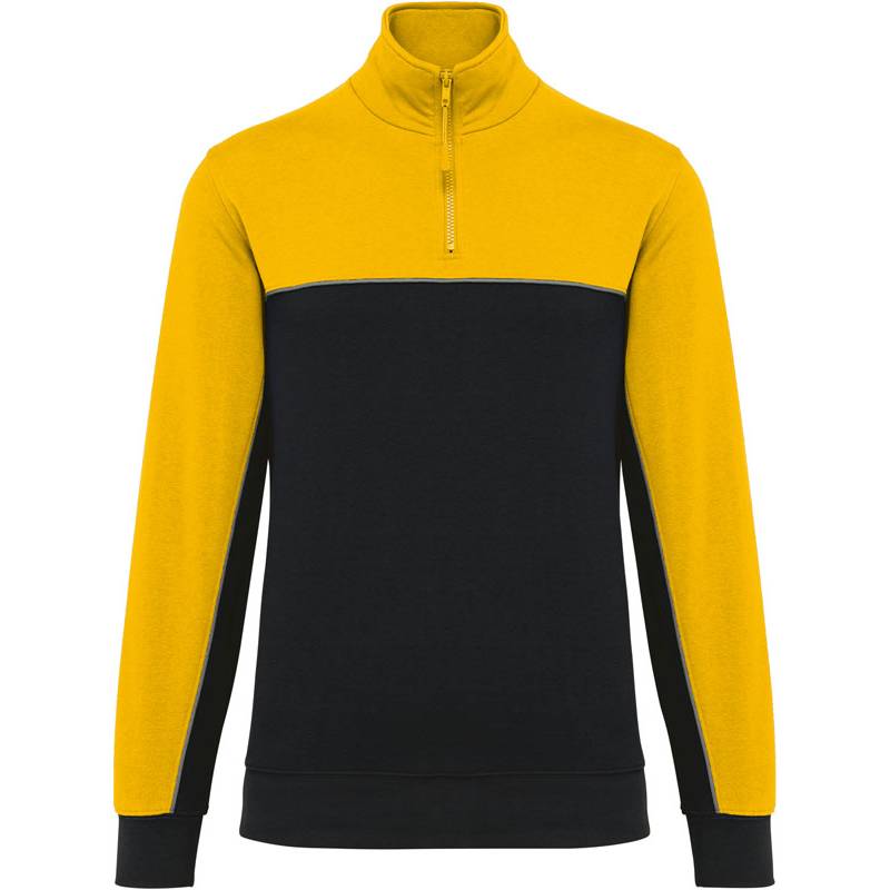 Kariban | WK404, Pracovní mikina s 1/4 zipem, černá - žlutá, XS Kariban | WK404, Pracovní mikina s 1/4 zipem, černá - žlutá, XS