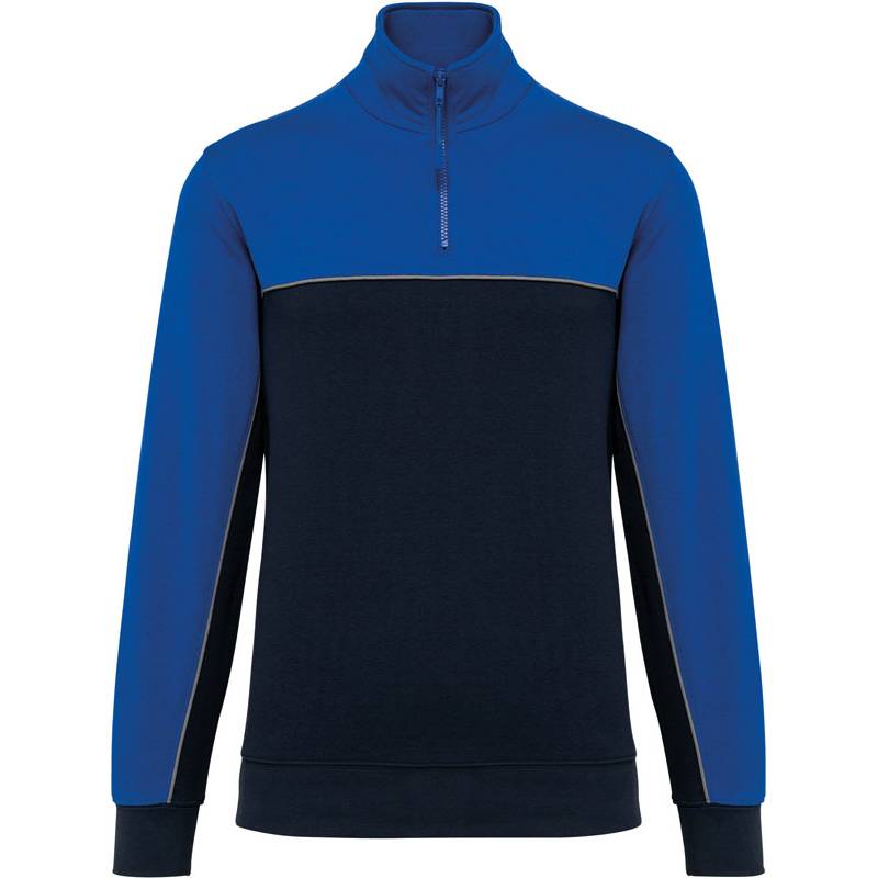 Kariban | WK404, Pracovní mikina s 1/4 zipem, modrá Navy - modrá Royal, 3XL Kariban | WK404, Pracovní mikina s 1/4 zipem, modrá Navy - modrá Royal, 3XL