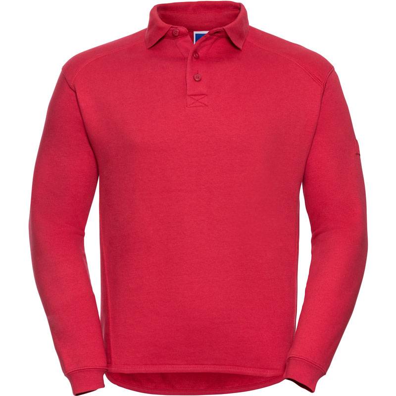 Russell | 012M, Pracovní mikina s límečkem, červená Classic, XXL Russell | 012M, Pracovní mikina s límečkem, červená Classic, XXL