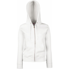 F.O.L. | Premium Lady-Fit Hooded Jacket, Dámská mikina s kapucí, bílá, XS F.O.L. | Premium Lady-Fit Hooded Jacket, Dámská mikina s kapucí, bílá, XS