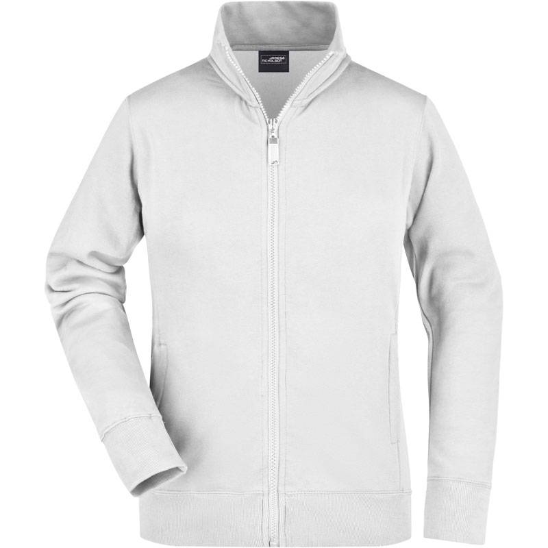 James & Nicholson | JN 52, Dámská mikina, bílá, M James & Nicholson | JN 52, Dámská mikina, bílá, M