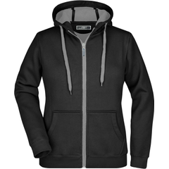 James & Nicholson | JN 354, Dámská mikina Doubleface, černá - šedá Carbon, S James & Nicholson | JN 354, Dámská mikina Doubleface, černá - šedá Carbon, S