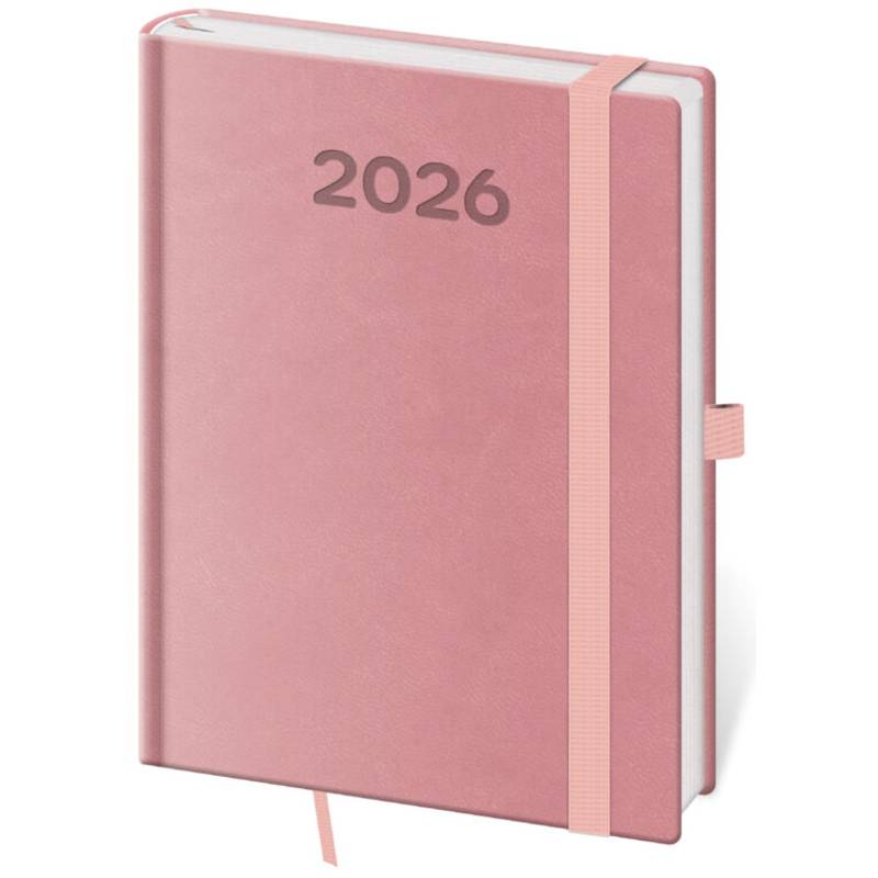 Týždenný diár B6 Print Pop ružový, 2026 Týždenný diár B6 Print Pop ružový, 2026