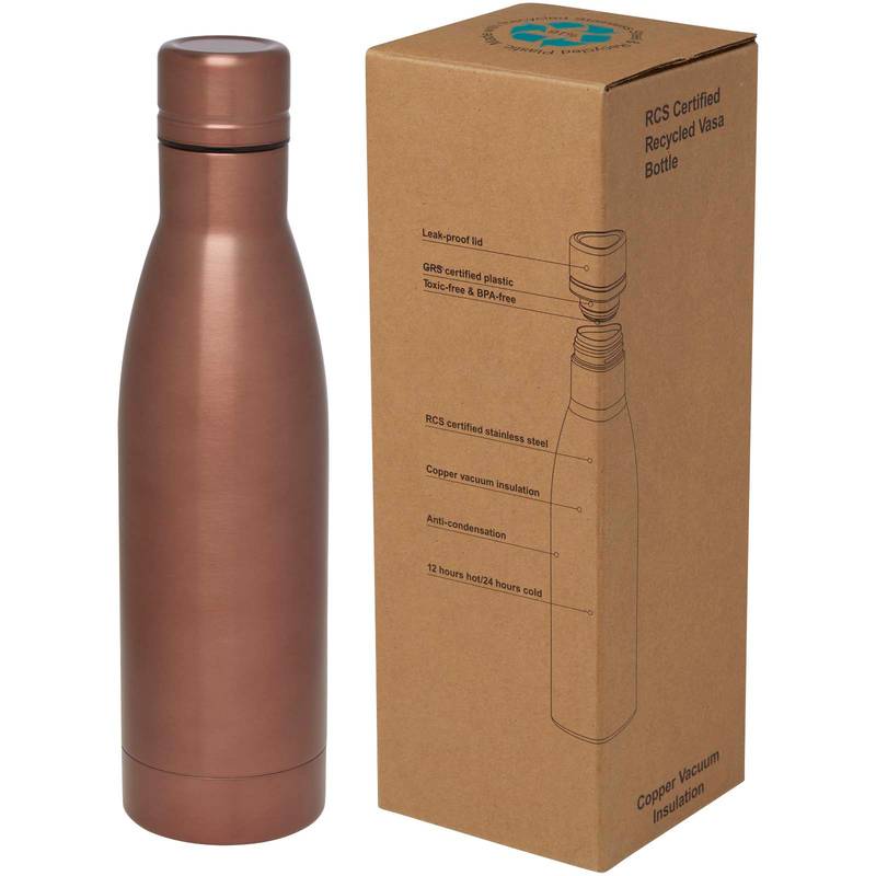 Vasa 500ml měděná vakuově izolovaná láhev z recykl. nerez s certif. RCS, hnědá Bronze Vasa 500ml měděná vakuově izolovaná láhev z recykl. nerez s certif. RCS, hnědá Bronze