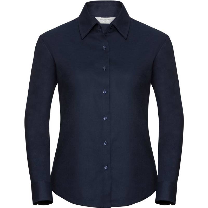 Russell | 932F, Halenka Oxford s dl. rukávem, modrá Bright Navy, M Russell | 932F, Halenka Oxford s dl. rukávem, modrá Bright Navy, M