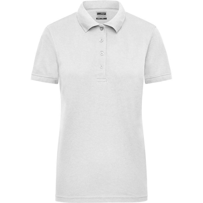 James & Nicholson | JN 829, Dámské pracovní piqué polo, bílá, XS James & Nicholson | JN 829, Dámské pracovní piqué polo, bílá, XS