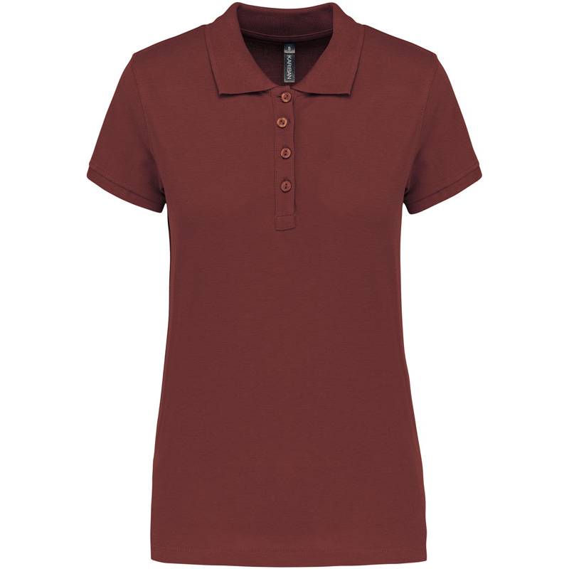 Kariban | K255, Dámské piqué polo, červená Wine, XS Kariban | K255, Dámské piqué polo, červená Wine, XS