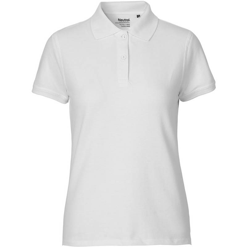 Neutral | O22980, Dámské piqué polo z bio bavlny, bílá, M Neutral | O22980, Dámské piqué polo z bio bavlny, bílá, M