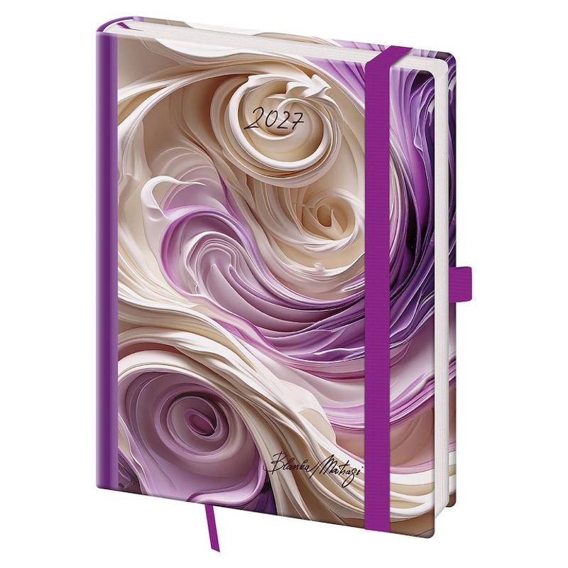 Týždenný diár B6 Vario Matragi Violet s gumičkou Týždenný diár B6 Vario Matragi Violet s gumičkou