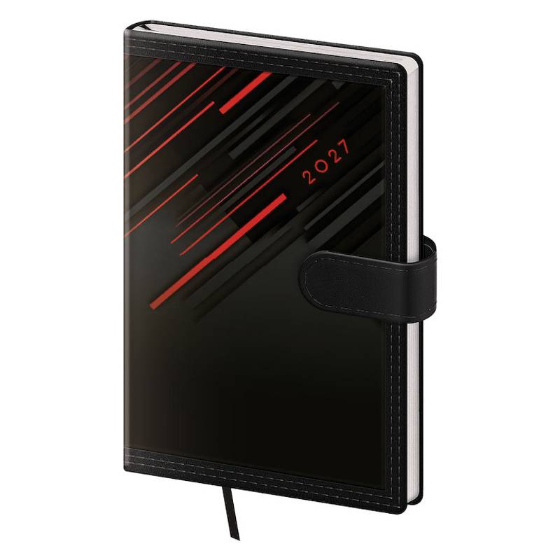 Vreckový diár A6 Tone s magnetom červený Vreckový diár A6 Tone s magnetom červený
