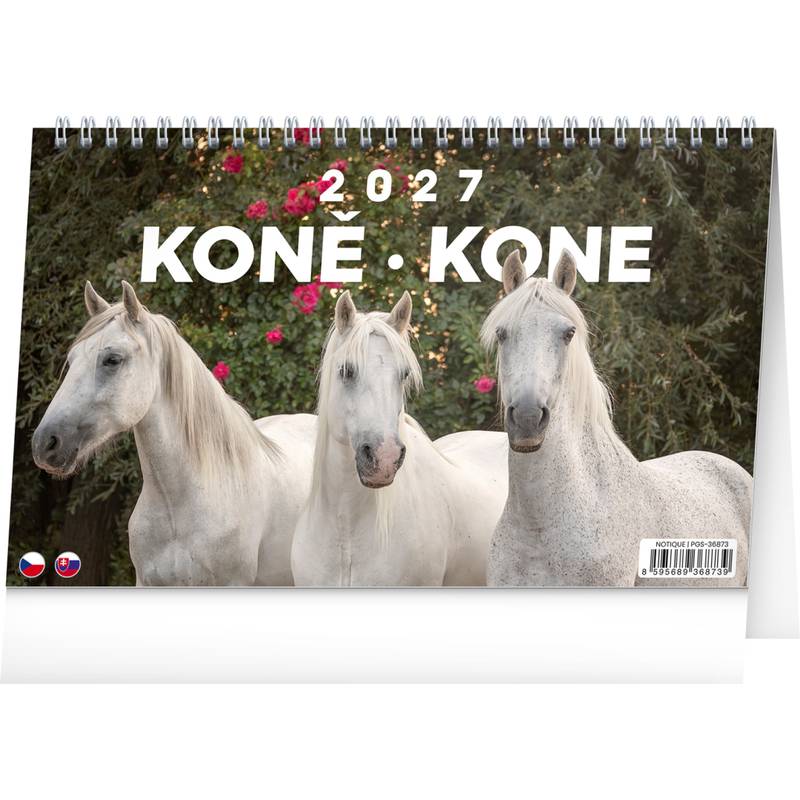 NOTIQUE Stolní kalendář Koně – Kone CZ/SK 2027, 23,1 x 14,5 cm NOTIQUE Stolní kalendář Koně – Kone CZ/SK 2027, 23,1 x 14,5 cm