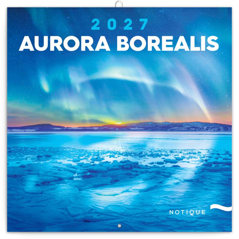 NOTIQUE Grid calendar Aurora Borealis 2027, 30 x 30 cm NOTIQUE Grid calendar Aurora Borealis 2027, 30 x 30 cm