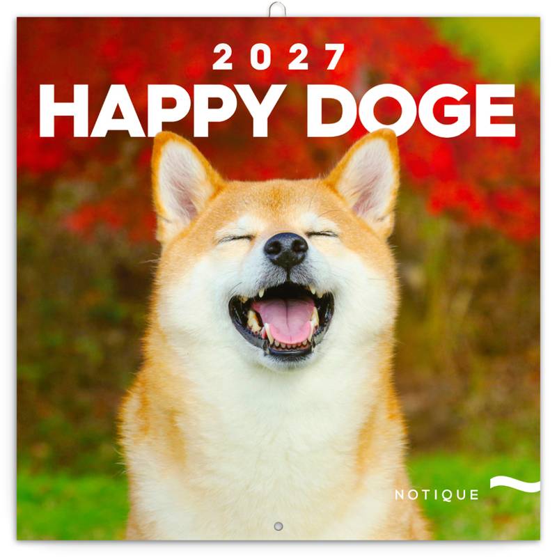 NOTIQUE Grid calendar Happy Doge 2027, 30 x 30 cm NOTIQUE Grid calendar Happy Doge 2027, 30 x 30 cm