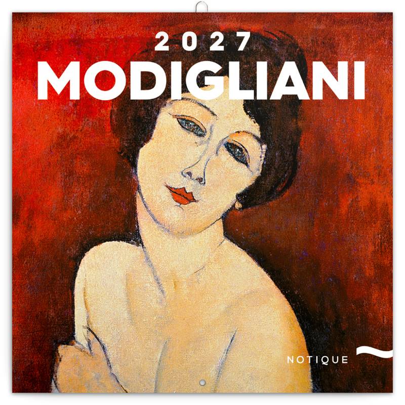 NOTIQUE Grid calendar Amedeo Modigliani 2027, 30 x 30 cm NOTIQUE Grid calendar Amedeo Modigliani 2027, 30 x 30 cm